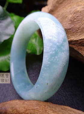 欧泊珍珠贝壳蓝色玉手镯