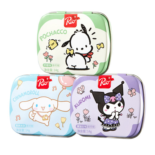 Rio三丽鸥联名薄荷糖 清新口气糖果柠檬糖水果糖接吻口香糖小零食 - 图3