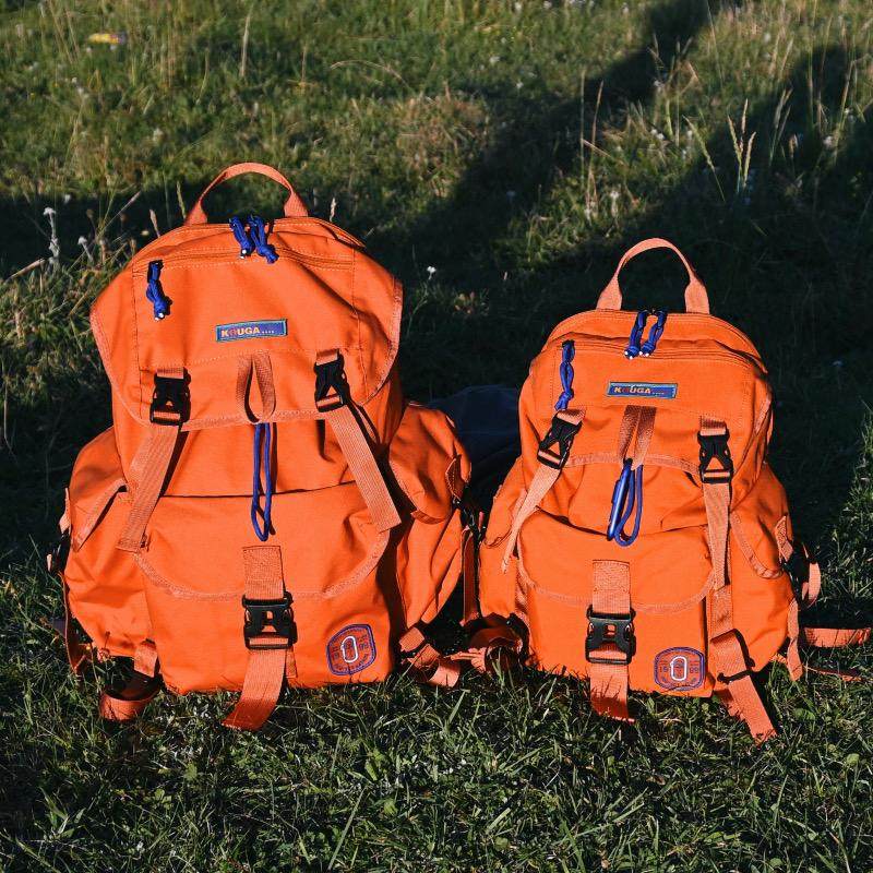 KOUGA口嘎短途旅行包女轻便出门 桔色大容量徒步登山防水双肩包男,淘宝优惠券,粉丝福利购,淘宝优惠卷