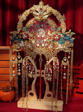 团扇新娘结婚双面重工秀禾喜扇手工diy材料包婚礼高级出嫁手捧花