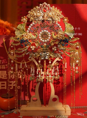 团扇新娘结婚diy材料包秀禾古风手工出嫁成品新中式婚礼简单大气