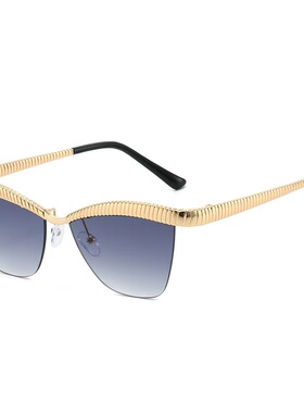 半框时尚猫眼太阳眼镜女欧美