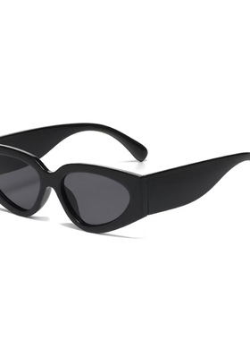 时尚黑白色简约太阳眼镜女猫眼