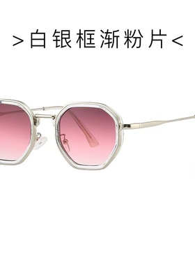 蒸汽朋克走秀男女欧美多边形墨镜