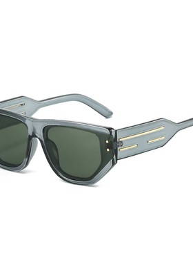 米钉眼镜欧美多边形宽边太阳镜女