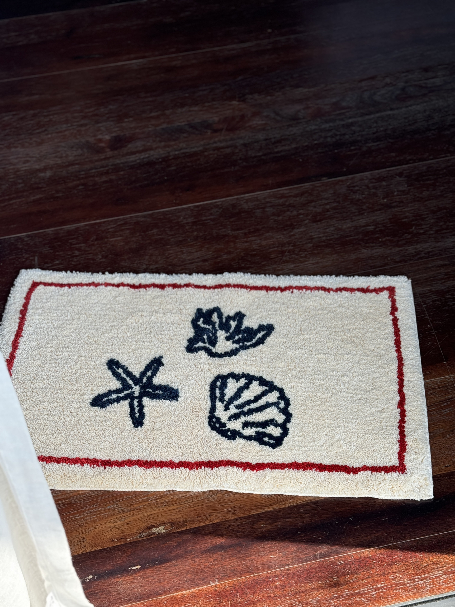 ARISUSPACE海星与贝壳法式簇绒地毯家用卫生间防滑垫卧室垫子房间,淘宝优惠券,粉丝福利购,淘宝优惠卷