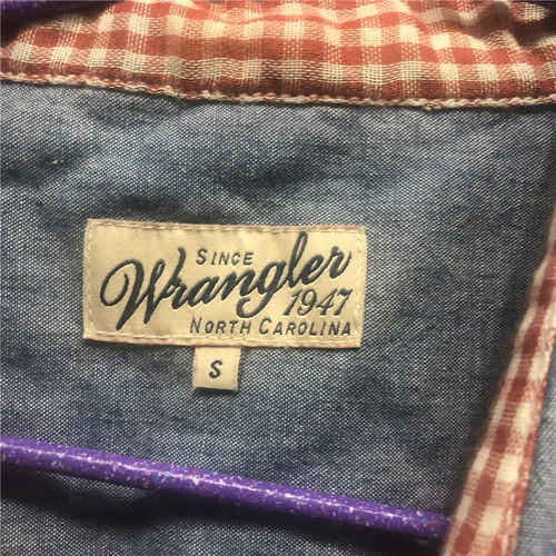 Wrangler/威格 D32混色拼接松软舒适材质女士短袖衬衫 - 图1