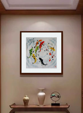 周星辰纯手绘国画太极运转图