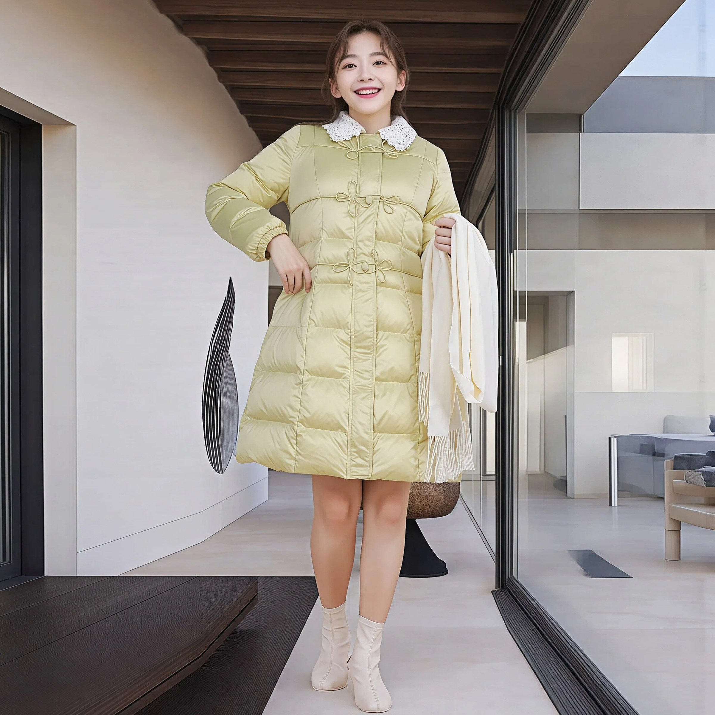 冬季大码女装保暖棉衣胖MM中长款文艺手工盘扣加厚生物绒棉服外套,淘宝优惠券,粉丝福利购,淘宝优惠卷