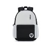 CARE4 Backpack Large Capacity Student School Bag Sports Leisure Backpack White and Blue Color Matching