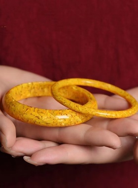 雄黄朱砂手镯细圆叮当镯女款