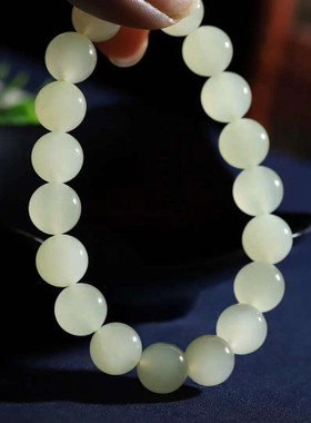 和田玉青海料蜂蜜水珠圆玉润