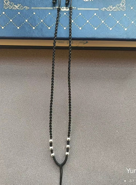 手工编织纯银珠项链绳