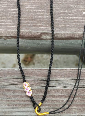 手工编织桃花玛瑙吊坠绳半成品