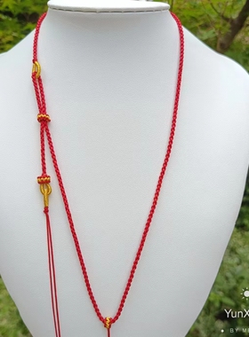 新款双挂手工编织可调节项链绳