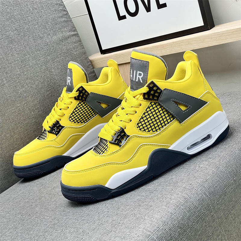 aj4男鞋板鞋小白鞋气垫休闲鞋高帮纯原青少年鞋白水泥运动鞋男,淘宝优惠券,粉丝福利购,淘宝优惠卷