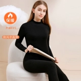 Удерживающее тепло нижнее белье, бархатный утепленный комплект, термобелье, хлопковый зимний свитер, высокий воротник