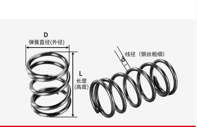 大小弹簧压簧压缩压力弹簧减震回位Y型簧线径0.2-5.0mm弹簧定做 - 图3