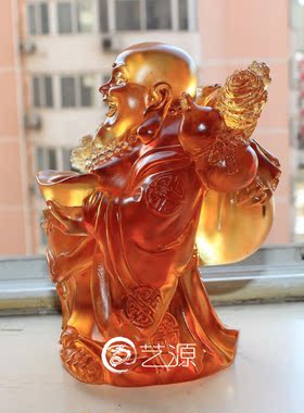 琉璃弥勒佛开业乔迁酒柜装饰品