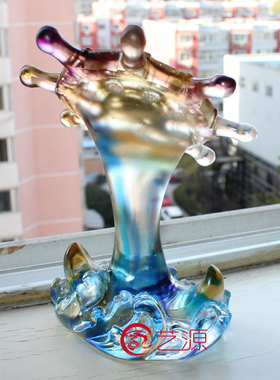 琉璃领航舵前程似锦同事风装饰品