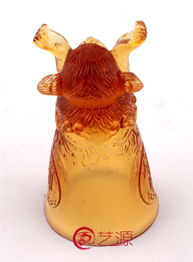 琉璃猴子酒杯同事风生日礼品摆件