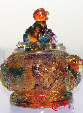 琉璃十二生肖镇宅结缘庆典摆件