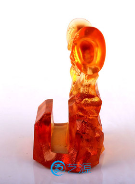 琉璃时尚风商务办公桌刻字名片座