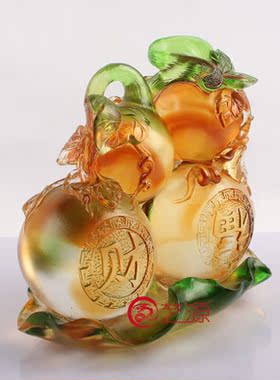工艺琉璃客厅贺寿生日礼物摆件