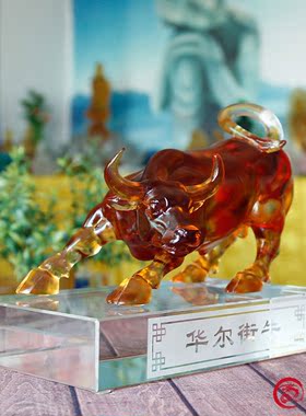 琉璃华尔街旺市开张摆件送客户