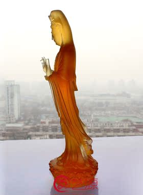 琉璃观音菩萨保平安结缘镇宅佛像