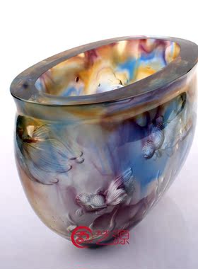 圆满摆件商务乔迁婚礼琉璃工艺品