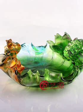 和谐琉璃家居客厅生日礼品烟灰缸