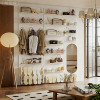 Perforated board storage rack entrance wall storage rack