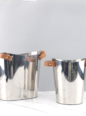 轻奢不锈钢香槟红酒冰桶装饰酒桶