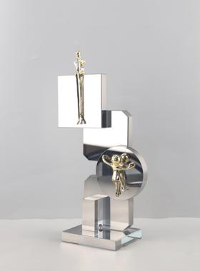 几何水晶小金人艺术雕塑装饰摆件