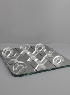 现代简约水晶镜面XO九宫格棋盘