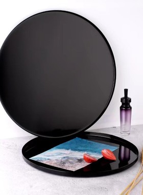 简约现代极简黑钛金属托盘