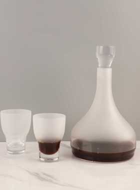 高级感玻璃醒酒器酒杯水壶套装