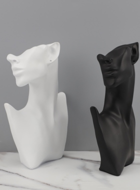 树脂侧身人像模特项链首饰架柜台