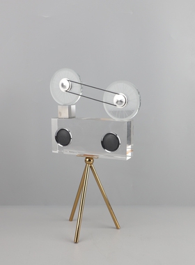 欧式创意水晶录音机装饰摆件