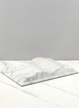 极简天然大理石书本艺术装饰摆件