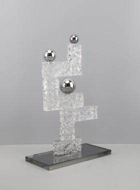 现代简约水晶分子球几何图形摆件