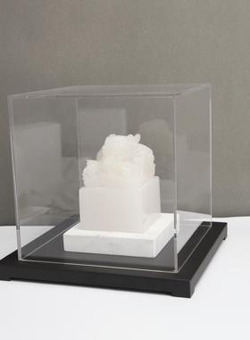 禅意玉石白色玉玺艺术装饰摆件