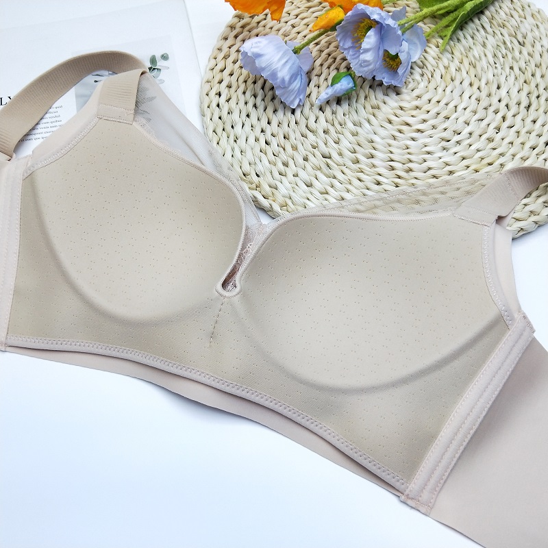 赛芬3705天然乳胶无磁无钢圈内衣女大胸侧收防下垂上托聚拢文胸薄 - 图2