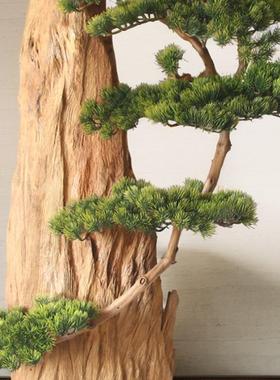 新中式玄关酒店壁挂摆件迎客松