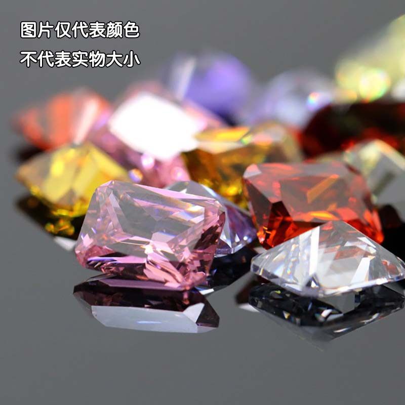 长方倒角合成锆石多色合成立方氧化锆裸石镶嵌配钻车花锆石戒面,淘宝优惠券,粉丝福利购,淘宝优惠卷