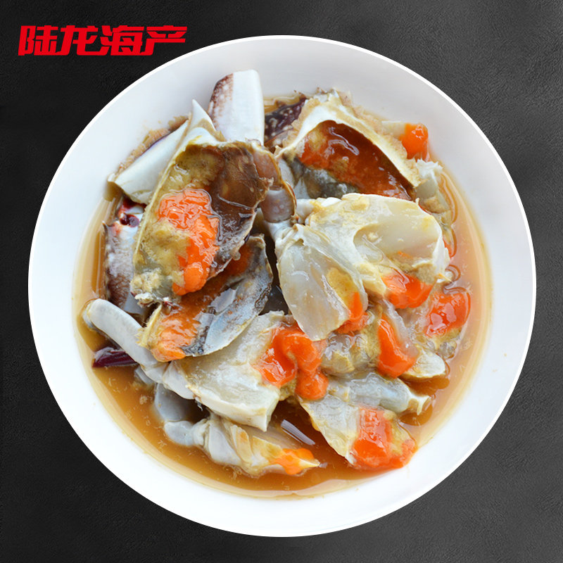 2只装呛蟹全母梭子蟹 陆龙兄弟红膏咸蟹宁波炝蟹海鲜冷冻水产500g,淘宝优惠券,粉丝福利购,淘宝优惠卷