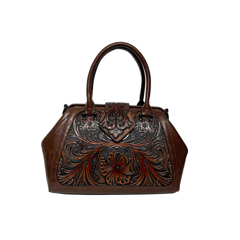 复购花纹手提包新款时尚欧美擦色图腾系列压花单肩包擦色工艺女包,淘宝优惠券,粉丝福利购,淘宝优惠卷