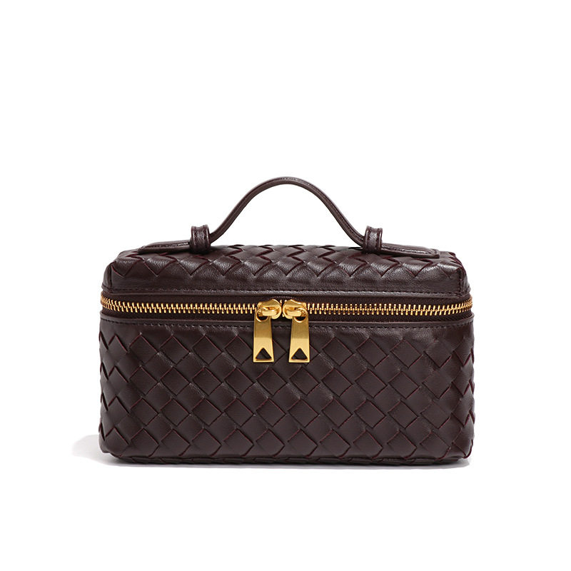 韩版盒子包斜挎编织百搭饭盒包双向拉链开合手提包潮流单肩小方包,淘宝优惠券,粉丝福利购,淘宝优惠卷