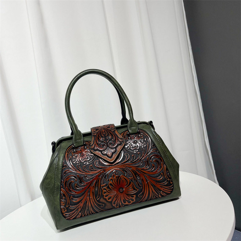 复购花纹手提包新款时尚欧美擦色图腾系列压花单肩包擦色工艺女包,淘宝优惠券,粉丝福利购,淘宝优惠卷